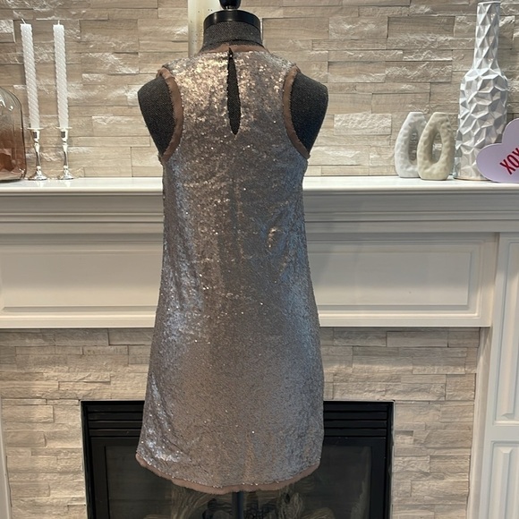 Sugar Lips Sequin Silver Mini Dress Size Small - Picture 8 of 8